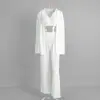 Conjunto de Pijama Tricotado para Outono e Inverno Estilo Europeu e Americano, Roupão de Manga Longa Amigo da Pele, Roupa Íntima, Calça Longa Conjunto de Três Peças Respirável para Mulheres