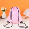 Calça à Prova d'Água com Bolso com Aba e Cordão 210D Poliéster Tecido Oxford Mochila Esportiva com Cordão Bolsa para Treinamento de Estudante Bolsa Publicitária Logo Personalizado