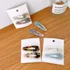 Celebridade da internet simples placa de acetato BB clipe para meninas franja lateral clipe lateral florido cor de casco de tartaruga oco gota d'água grampo de cabelo