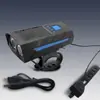 Bocina de Bicicleta de Doble Cabeza con Luz Delantera Solar Transfronteriza, Carga USB, Ciclismo al Aire Libre, Bocina de Alto Decibelio, Luz de Advertencia