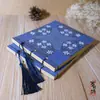 Suiyuefang Estilo Antigo Costurado Caderno em Papel Kraft em Branco Caderno Costurado à Mão Retrô Estilo Chinês Estojo de Safira Estilo Antigo Elegante