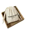 Bolsa de algodão de bambu personalizada com cordão para guardar cosméticos, produtos de aromaterapia, itens de skincare, acessórios e joias; saco de embalagem à prova de poeira