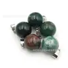 Pendente de Bola de Cristal Quente Ao Vivo Transfronteiriço Pingente de Contas Redondas 14mm Brincos Esféricos Distintivos Joias DIY