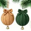 Enfeites de Bola de Natal Feitos à Mão, Decorações de Sino de Lã, Penduricalhos para Árvore de Fim de Ano, Acessórios Criativos para Decoração de Casa