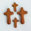 Nuevos Productos Transfronterizos Europeos y Americanos Portátil de Madera Cruz Joyería Adornos Plegaria Cruz de Mano Cruz Hecha a Mano