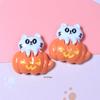 Acessórios de resina fantasma fofos limitados para Halloween, faça você mesmo, cola cremosa, capa de celular, grampo de cabelo, copo de água, adesivos de decoração