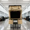 Tienda de Techo Rígida de Aleación de Aluminio Color Caqui de Fábrica, Flip Lateral, Servicio de Agente de Marca y Dropshipping
