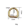 Ventas directas de fábrica hebilla en forma de D accesorios de hardware para maletas hebilla metálica semicircular en forma de D en stock venta al por mayor hebilla en forma de D de aleación transfronteriza