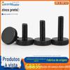 Parafusos Gb835 com Cabeça Chata Serrilhada Aço Carbono Eletroforese Preto Parafusos com Cabeça Chata Grande Dente de Rolo Preto Zinco Parafusos de Mão Parafusos Antiderrapantes