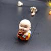 Pequeno Monge Micro Paisagem Ornamento Zen Quatro Nãos Kung Fu Pequeno Monge Painel do Carro Decoração de Mesa de Escritório Lembrancinhas Vaso de Flores Estatueta
