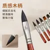 Conjunto de pincéis de 6 peças com pontas variadas e cerdas de nylon para pintar bonecos de gesso, pintura a óleo digital, coloração acrílica e pintura manual