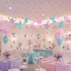 Banner de letras estilo cuento de hadas marino transfronterizo guirnalda de cumpleaños temática de sirena decoración colgante en espiral arreglo de decoración para pastel
