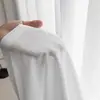 Cortina de Gasa de Espiga de Trigo con Espejo Estilo Japonés, Aislamiento Térmico y Protección Solar, Permeable a la Luz Transparente, para Sala de Estar, Balcón, Pantalla Blanca para Ventana, Cortina de Gasa Sombreadora
