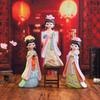 Figuras de Niñas Estilo Antiguo con Hermosos Rasgos de la Serie Dinastía Tang, Adornos de Escritorio, Venta Directa del Fabricante, Productos Culturales y Creativos Populares