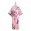 Comércio Exterior Transfronteiriço Pavão Longo Tamanho Único Serve em Todos Camisola Seda Imitação Verão Peça Única Quimono Japonês Robe Aberto Dropshipping