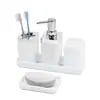 Juego de Artículos de Tocador para Baño de Cerámica Imitación Cinco Piezas Suministros de Baño Lujo Ligero Vaso para Enjuague Bucal Bandeja para Lavabo Adornos Venta al por Mayor