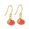 Ciervo Dorado Rey Plata S925 Chapado en Oro Ruyi Candado de Plata Carácter de Fortuna Joyería Caqui Esmaltada a Color Ruyi Aretes Aretes Aretes de Mujer