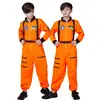 Traje Espacial Infantil de Halloween Fantasia para Apresentação de Palco Fantasia cos Macacão de Voo Espacial Roupas de Astronauta Adulto