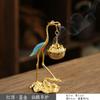 Nuevo Chinoiserie Aleación de Cobre Calabaza Abanico Dragón y Fénix Horno Placa Pipa Quemador de Incienso Tabletas de Aromaterapia Xiaoxiangyun Incienso de Sándalo