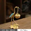 Novo Bule de Liga de Cobre Estilo Chinês Cinco Bênçãos Cabaça Leque Incensário de Aladim Pequenas Pastilhas de Incenso Nuvem Auspiciosa Areia de Agarwood Sândalo