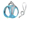 Conjunto de Coleira e Peitoral para Cachorro Colete Ajustável Para Cães Pequenos e Gatos Guia para Passeio ao Ar Livre Para Bulldog Francês Chihuahua Pug Filhote