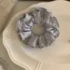 Scrunchie Plissado com Contas Estilo Ballet Francês para Mulheres Prendedor de Cabelo Pequeno de Alta Qualidade Versátil Exquisito Acessório para Coque