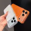 Adequado para Apple 18Promax Capa de Telefone Magnética Fosca de Alta Transparência, Capa Protetora Simples para Iphone17, Modelo Novo 1516