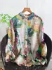 Cardigan de Ramio Puro con Estampado Digital para Mujer, Manga Larga, Talla Grande, Estilo Holgado y Delgado, Novedad Otoño 2026