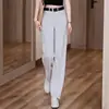 Jeans de mujer con dobladillo curvo, nuevo modelo primavera/otoño 2026, de cintura alta, holgados, adelgazantes, con caída, pantalones casuales de pierna recta tipo banana guadaña