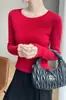 Suéter de punto sin costuras de cuello redondo, corte holgado, listo para usar, directo de un fabricante elegante, cómodo y entallado, gris premium para mujer