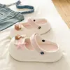 Sandalias Exclusivas Mary Jane de Punta Cerrada para Mujer, EVA, Extraíbles, Verano, Uso Diario, Versátiles, Playa, Zapatos tipo Crocs
