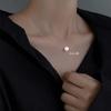Collar de línea de pesca transparente para mujer, cadena invisible para clavícula, colgante de perla única, simple, versátil, temperamento, joyería de Corea del Sur