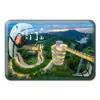 Ímã de Geladeira Fujian Ímã de Vidro Cristalino Torres Gêmeas da Universidade de Xiamen Coleção Gulangyu Tulou Souvenirs de Viagem