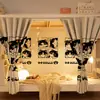 Cortinas de cama com estampas vibrantes para dormitórios universitários, fabricadas industrialmente, adequadas para camas de solteiro, tecido blackout, usadas para cobrir e ocultar a cama