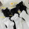 Estilo Japonês Laço Branco Renda Primavera Verão Fino Doce Princesa Lolita Mary Jane ins Acessórios Meias
