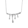 [Collar de Acero de Titanio Dorado + Color Acero] Moda de Lujo Ligero para Mujer El Más Fácil de Combinar Cadena para Clavícula Collar de Amor de Nicho de Gama Alta