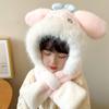 Gorro y bufanda para niños, cálidos y de invierno, para bebés, con protección para los oídos de terciopelo, resistentes al viento y gruesos.