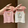 [Camisola de Algodão Puro para Meninas] Estilo Fino de Verão Roupa Íntima para Meninas em Desenvolvimento, Camiseta Regata para Meninas