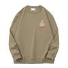 320g Heavy Turtleneck Masculino Solto Moda Joker forrado de lã Quente Sem Chapéu Manga Longa Camiseta Crewneck Base Camisa