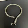 Pulseira Masculina Vintage de Prata Tailandesa com Trança de Osso de Dragão, Única e Simples com Acabamento Antigo, Acessório de Mão Tendência e Ousado em Corda de Cânhamo