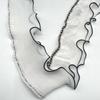 Ropa de encaje blanco francés de doble capa, escote, encaje de cortina estilo xiangfeng, cuello alto, accesorios decorativos, DIY
