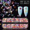 Lentejuelas doradas transparentes para decoración de uñas con forma de corazón de melocotón y estrella de cinco puntas para arte de uñas transfronterizo Parche de taladro para arte de uñas marino Accesorios de pegamento para esmalte de uñas