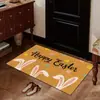 Tapete de Entrada de Veludo Cristal Resistente a Manchas Fácil de Limpar Decoração de Páscoa Capacho Uso Doméstico Resistente ao Desgaste Estilo Americano Tapete Antiderrapante