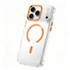 Adecuado para Funda de Teléfono Móvil Iphone17Air 16 Succión Magnética Transparente 15 Botón Galvanizado Marco de Lente 17Pro Funda Protectora 14