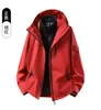 Chaqueta de escalada impermeable y transpirable 3 en 1 con capucha para exteriores, forro polar y parches en las mangas, disponible para personalización en grupo con logotipos