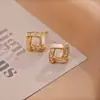 Pendientes de Diamante Geométrico y Fritillary Lujo Ligero Gama Alta Elegantes Pendientes Elegantes Diseño de Nicho Simples Exquisitos Pendientes Versátiles