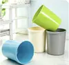 Papelera Creativa para Cocina Sala de Estar Hogareña Redonda sin Tapa para Baño Escritorio Hebilla Manual de Mano Plástico