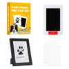 Mesa de Huellas de Mascotas, Marco de Fotos Conmemorativo de Huella de Pata de Gato y Perro, Regalo de Arcilla con Huella de Pata de Gato, Impresión de Tinta Sin Lavado