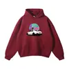 Moletom Casual Chinês Retro Americano 360g Algodão Moda Primavera e Outono Cor Lisa Estampada Solto e Confortável com Capuz