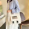 Mochila Escolar Sencilla Bolso de Lona Estilo Ropa de Trabajo para Mujer Bolso Cruzado Deportivo Gran Capacidad Bolso de Hombro para Niños Estudiante Mensajero de Clase